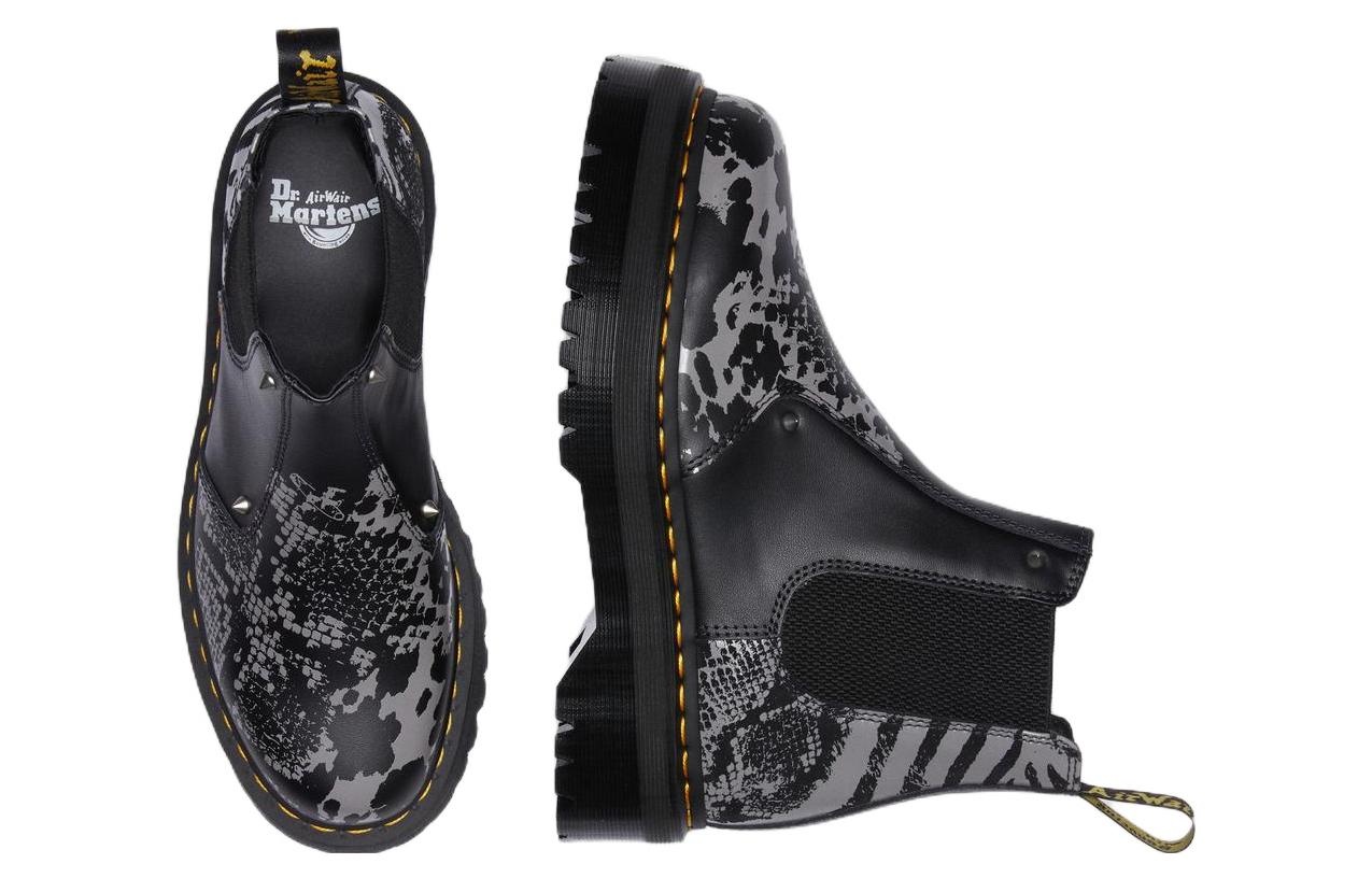 Dr. Martens 2976 Quad Platform Animal Print Boots 'Black Grey' 27692001 - 4