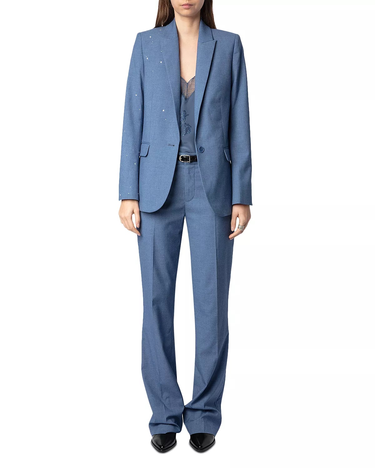 Rhinestone Embellished Blazer - 2