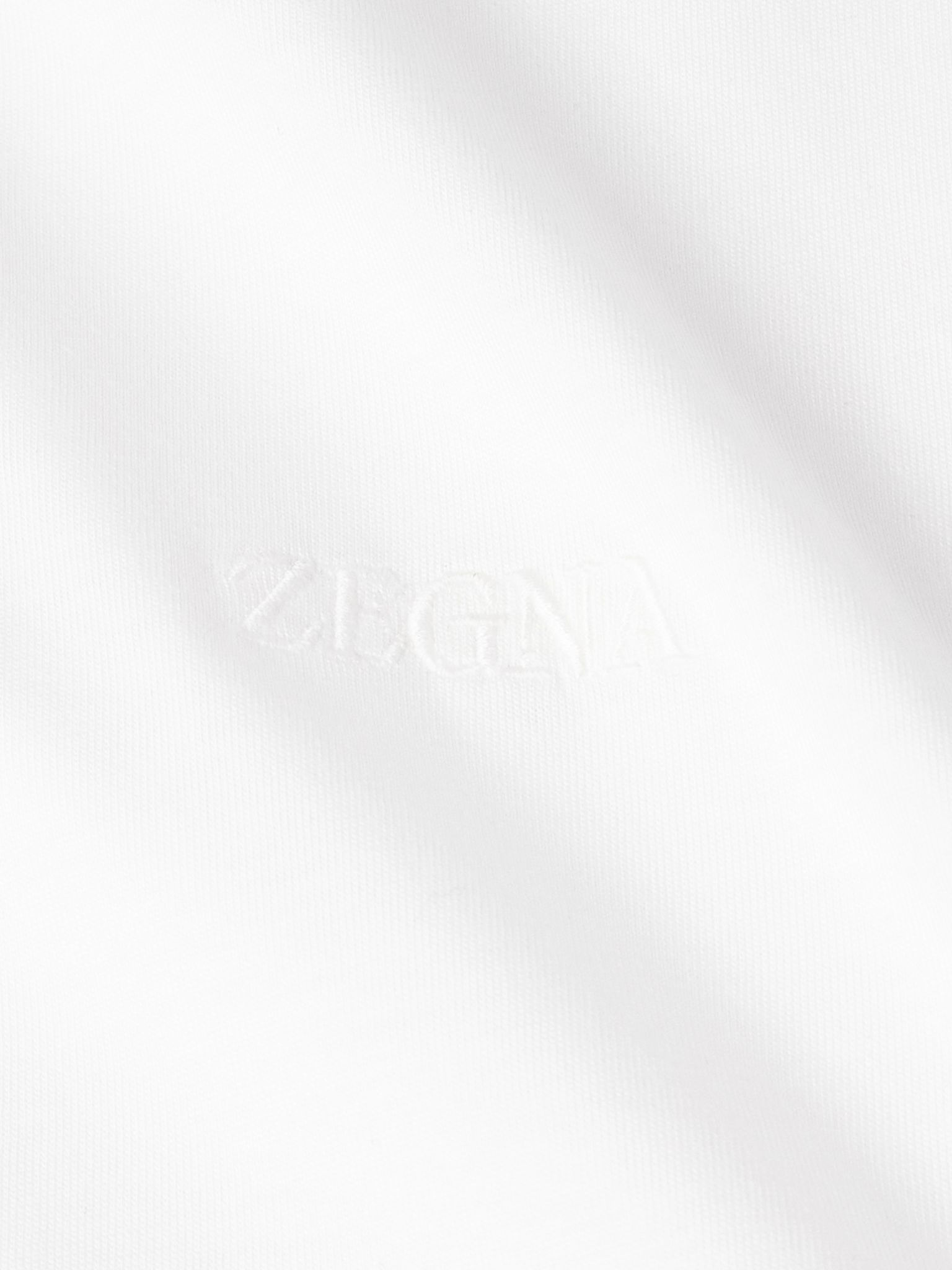 Slim-Fit Logo-Embroidered Cotton-Jersey T-Shirt White - 5