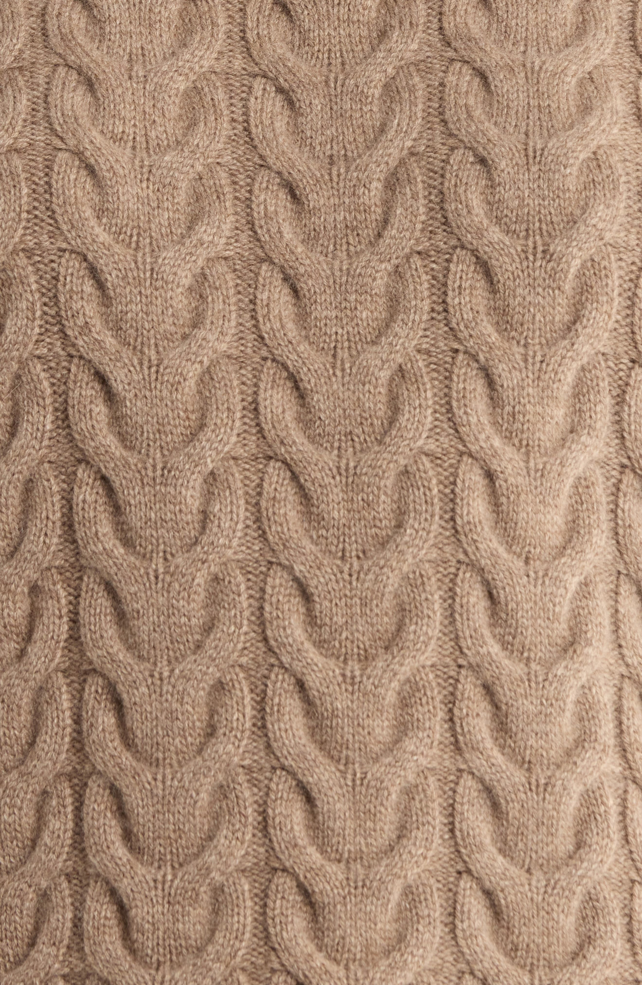 Max Mara Aramis Cashmere Cable Knit Sweater in Camel at Nordstrom - 6
