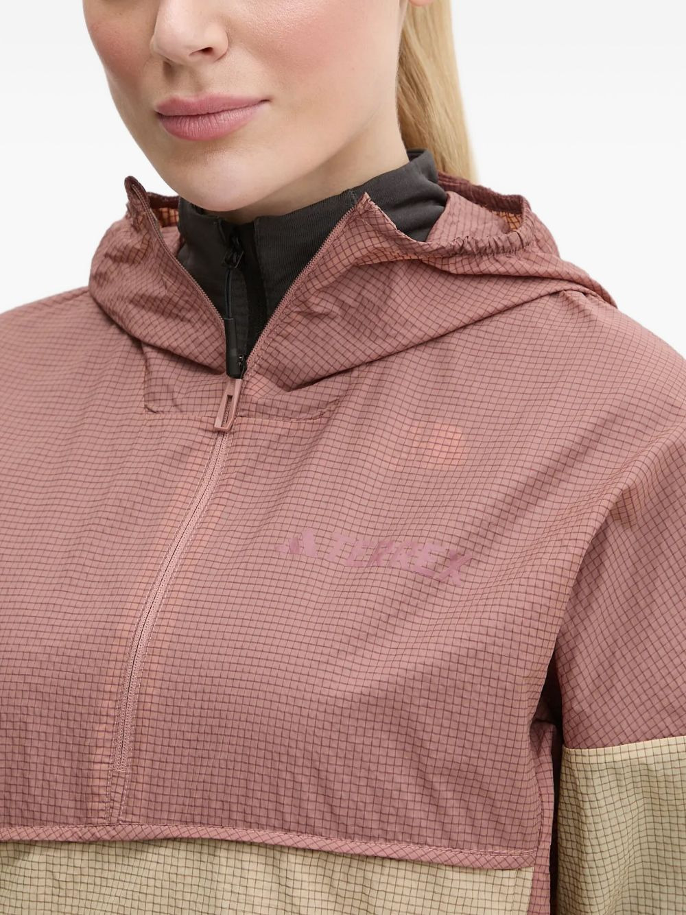 Xploric Wind grid-pattern hooded jacket - 4