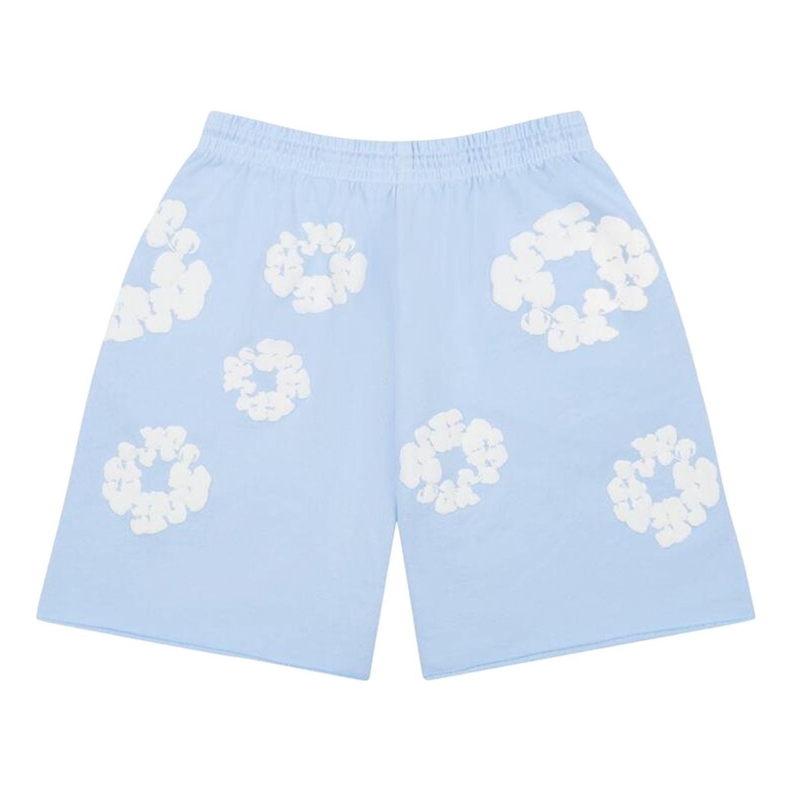 Denim Tears The Cotton Wreath Sweat Shorts 'Powder Blue' FW24BRS0012 - 2