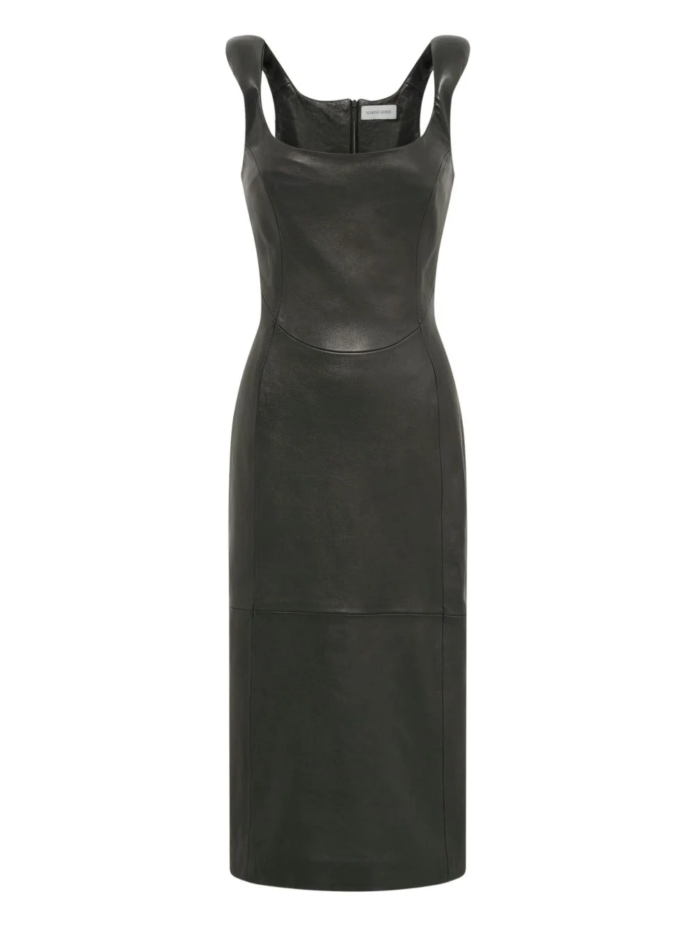 Glossy Moon leather midi dress - 1