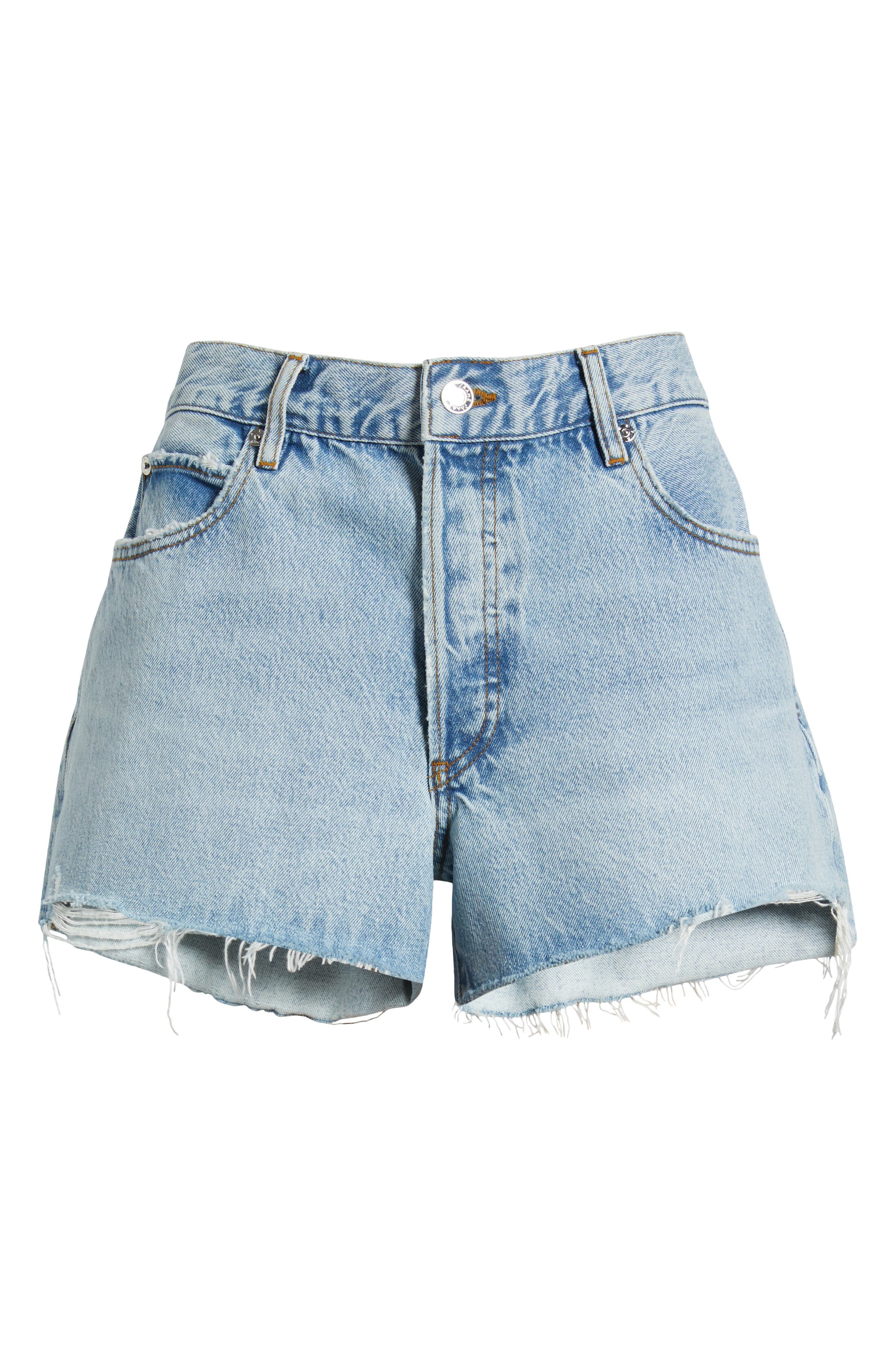 FRAME The Hang Frayed Hem Denim Short in Swindle at Nordstrom - 5