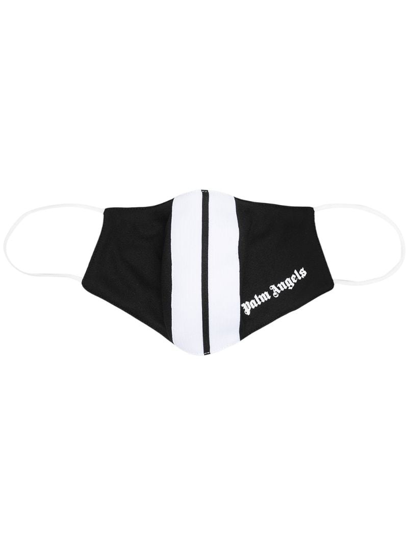 logo-print striped face mask - 2