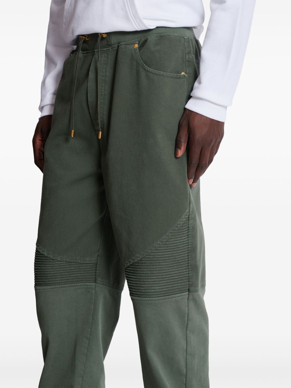 jersey-panelled jeans - 5