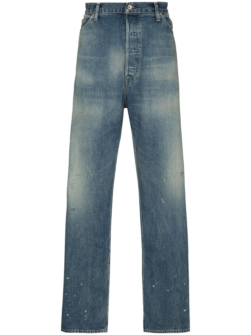 high-waisted straight-leg jeans - 1