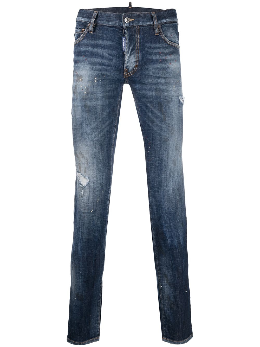 Bros patch distressed jeans - 1