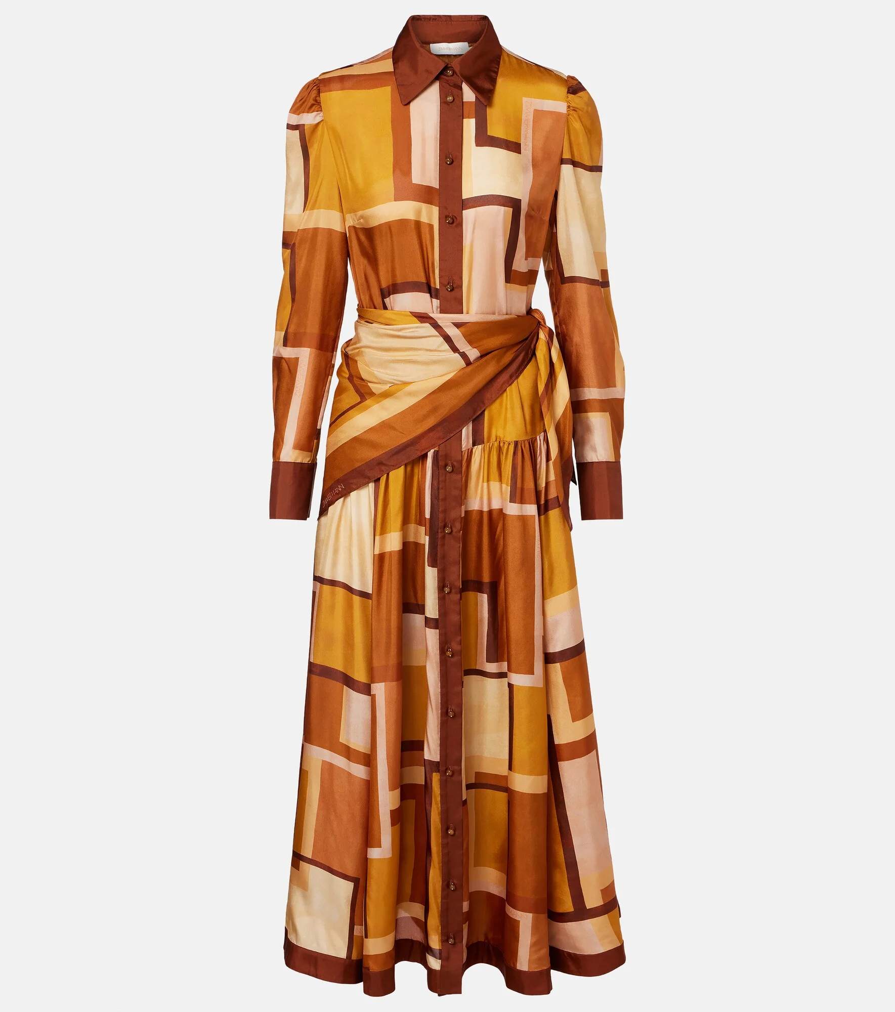 Como printed silk shirt dress - 1
