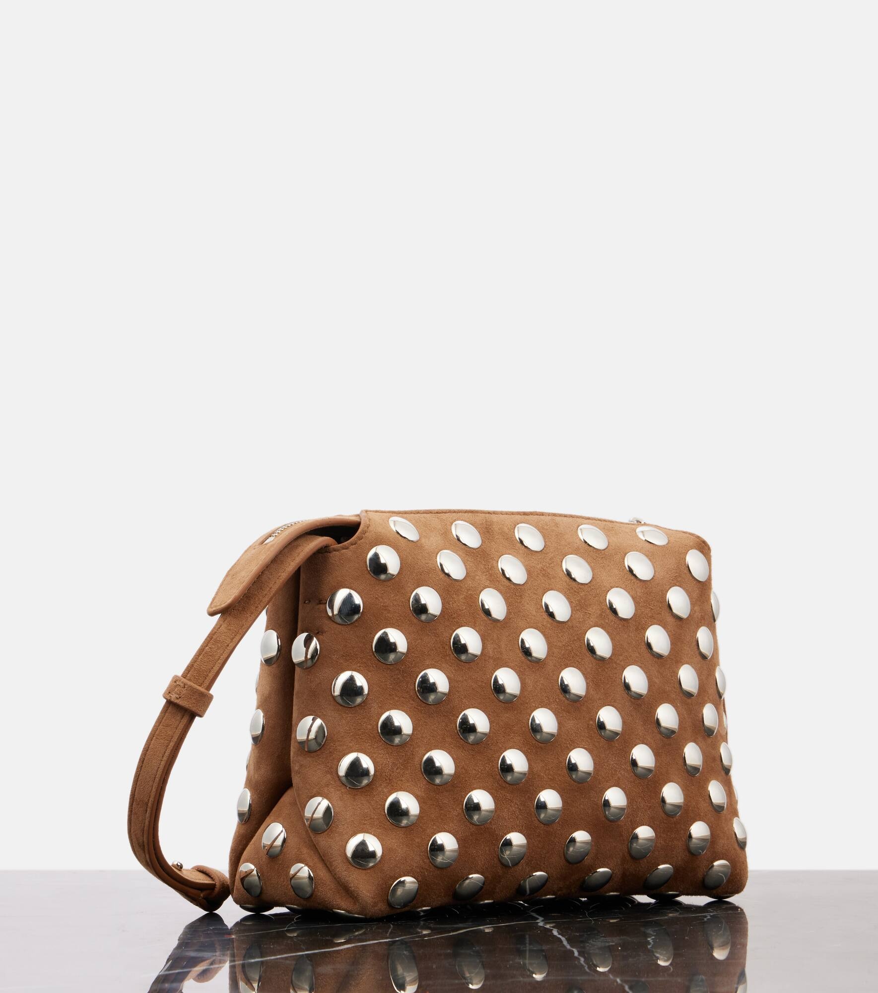 Lina Medium studded suede crossbody bag - 4