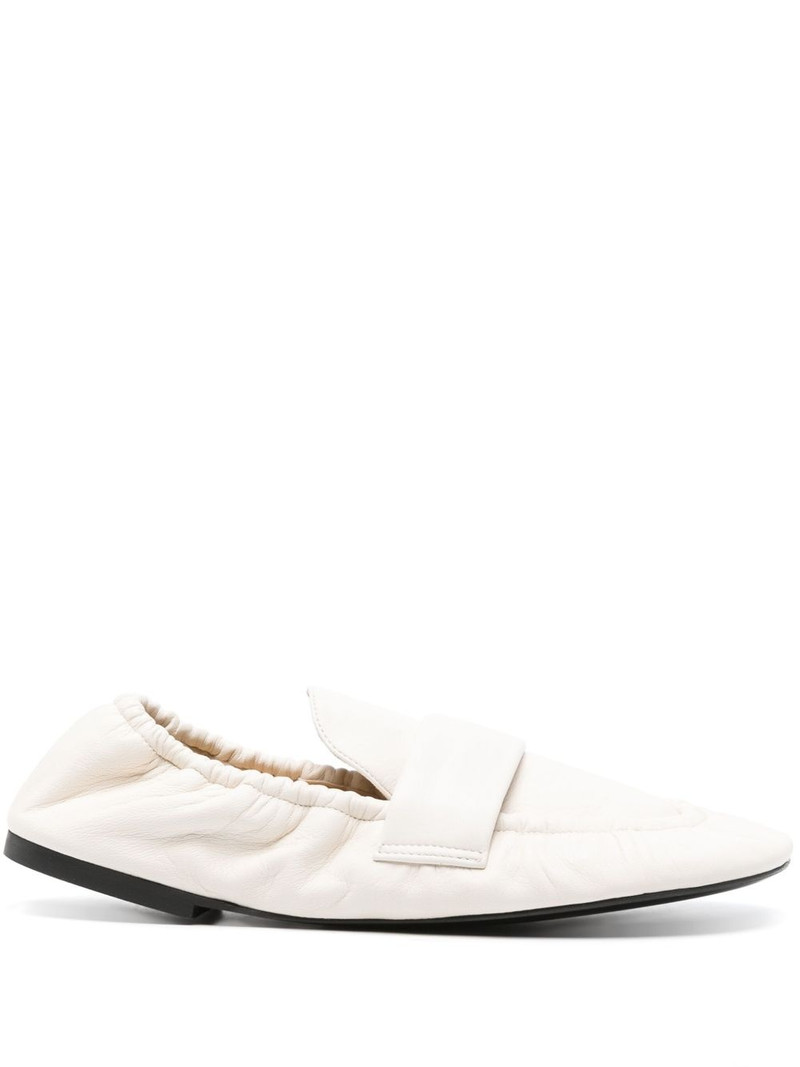 Glove leather flat loafers 1
