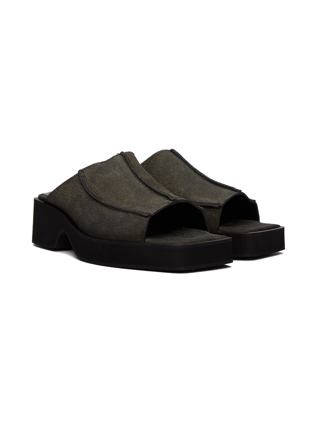 Gray Frame Sandals - 4
