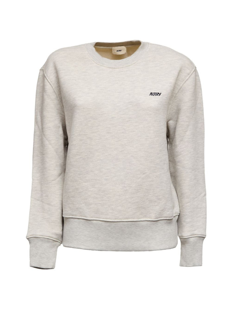 logo embroidered crewneck sweatshirt 1