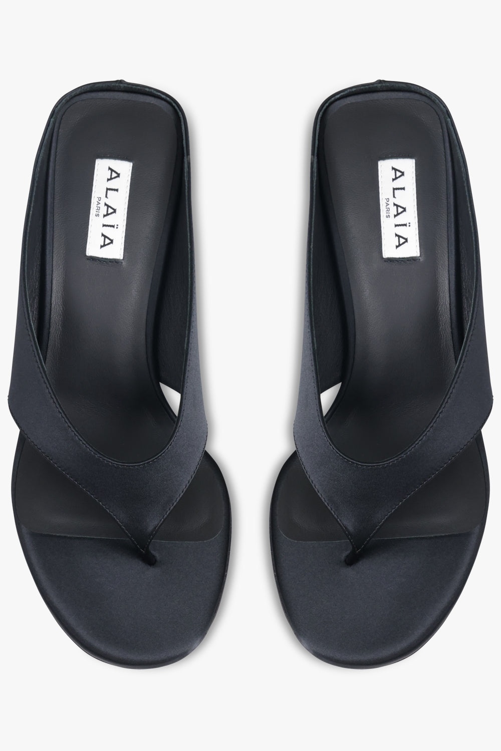 WEDGE 75MM THONG HEEL | BLACK - 4