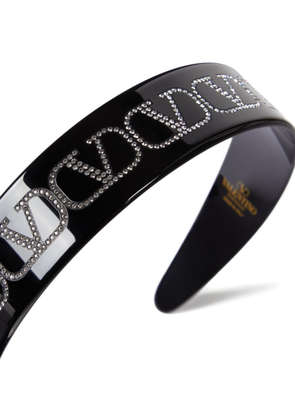 VLogo crystal-embellished headband - 3
