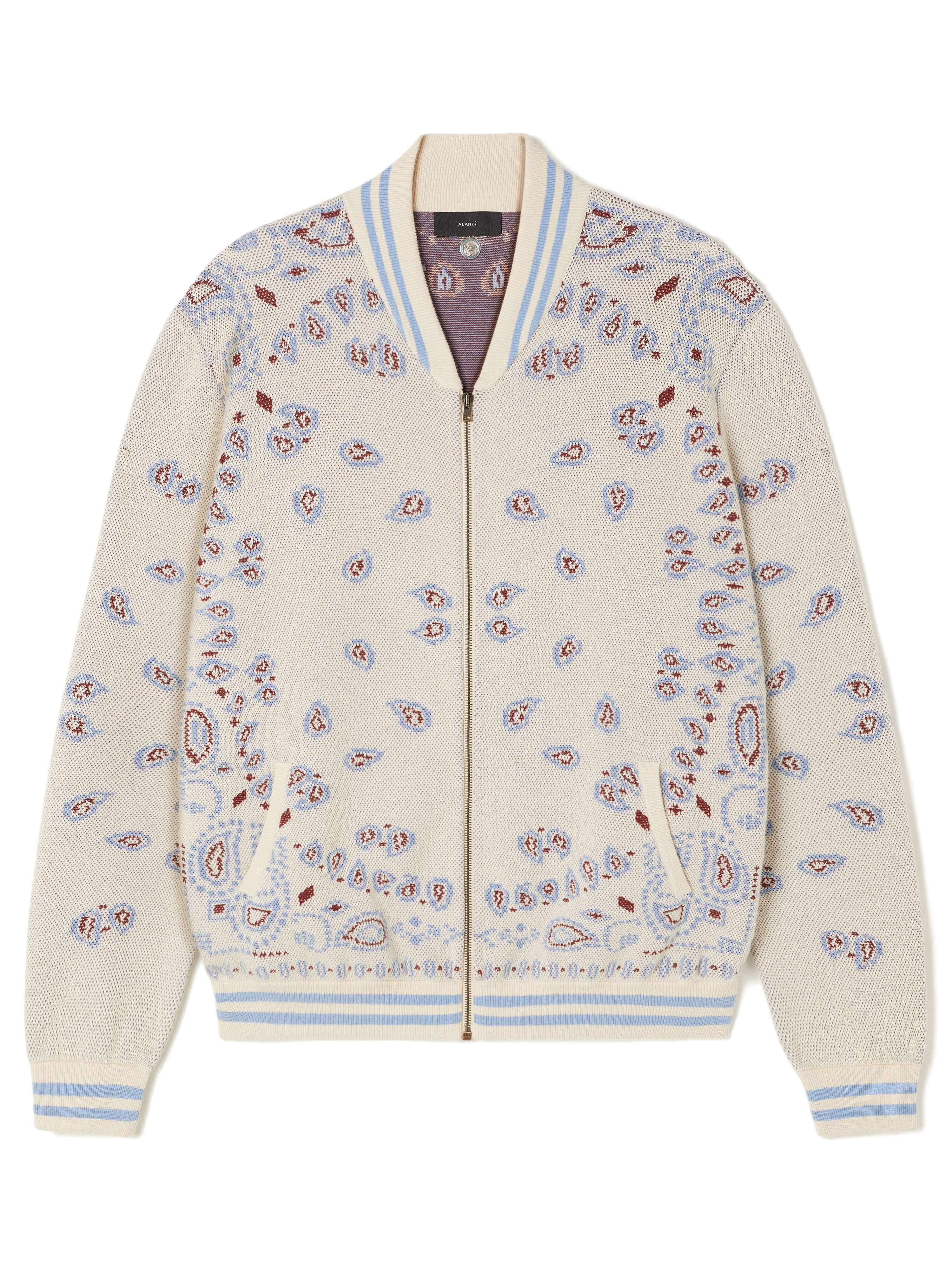 Bandana Piquet Jacquard Bomber Jacket - 2