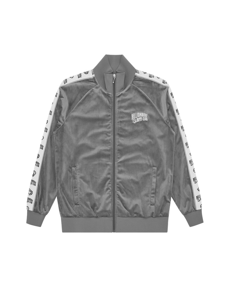 SMALL ARCH LOGO TAPED VELOUR TRACK TOP 1