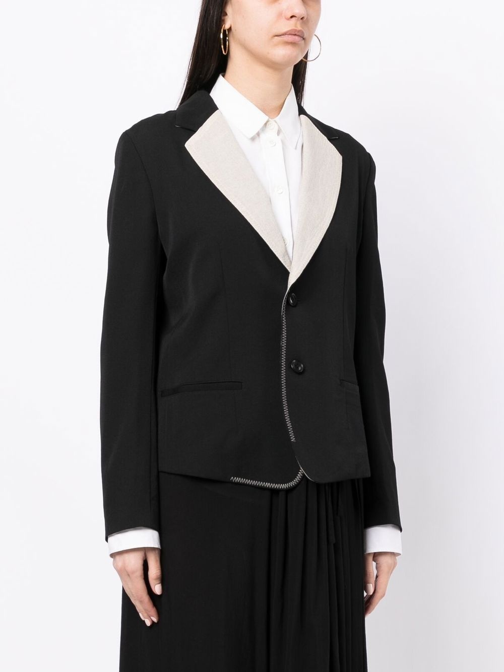 single-breasted wool blazer - 3