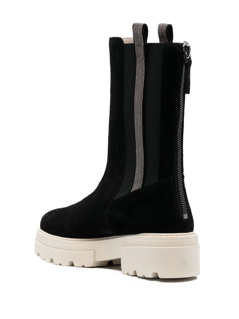suede zip-fastening boots 3