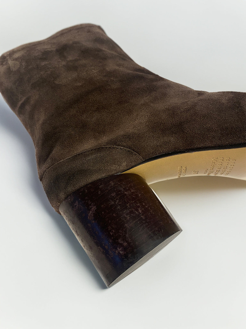 60MM VINTAGE LEATHER TABI BOOT - DARK BROWN 5