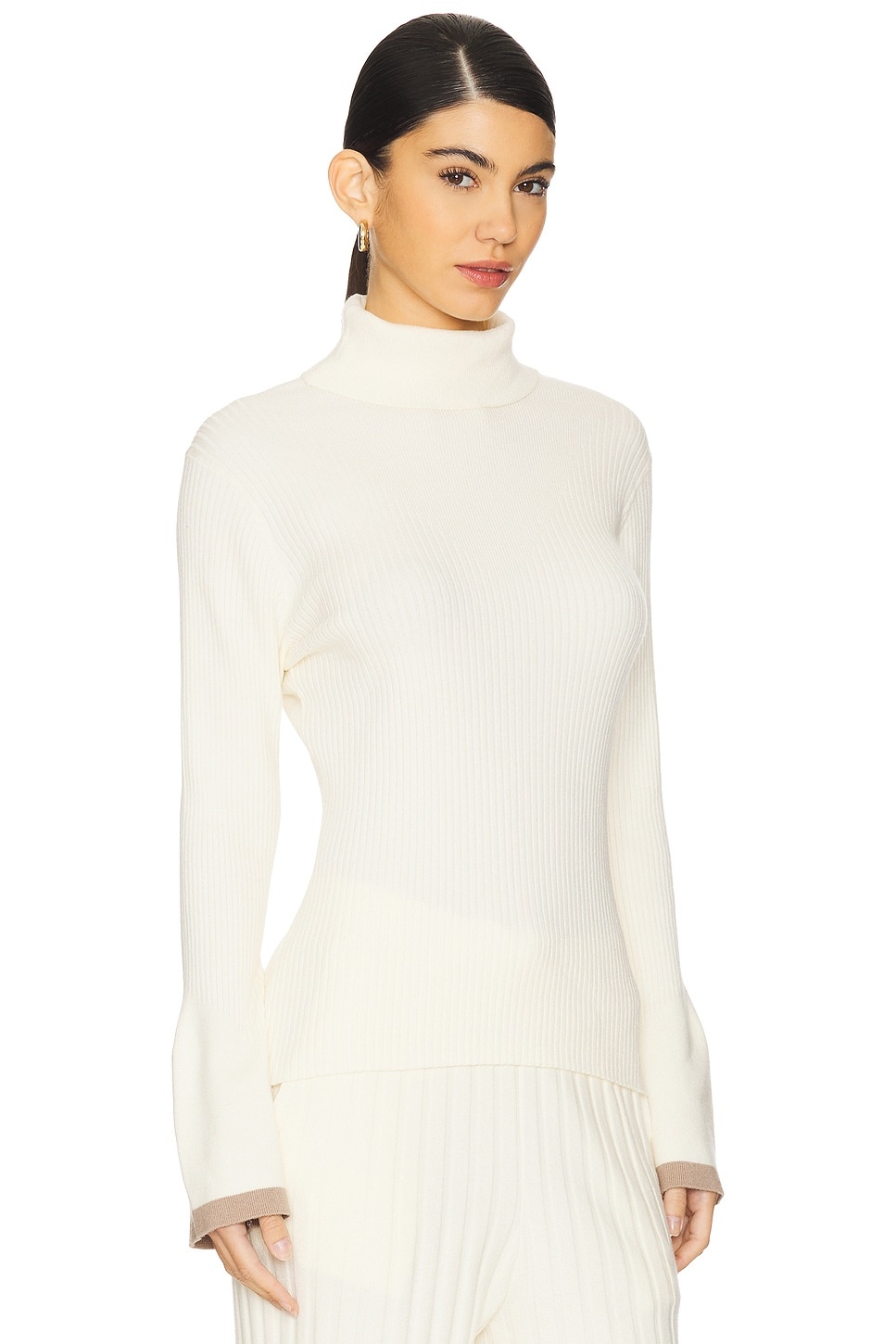 Ravena Rib Knit High Neck Top - 2