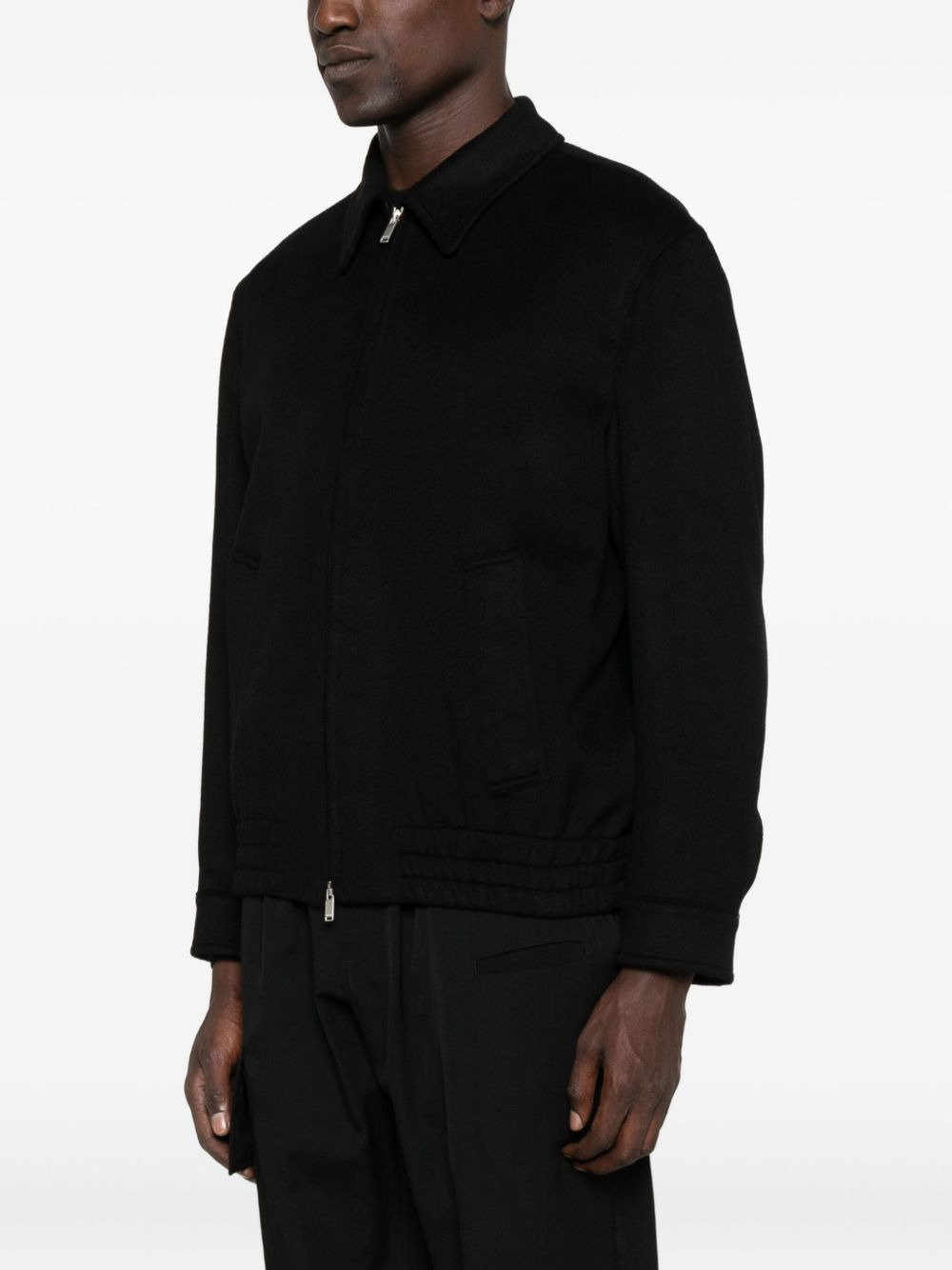 zip-fastening bomber jacket - 3