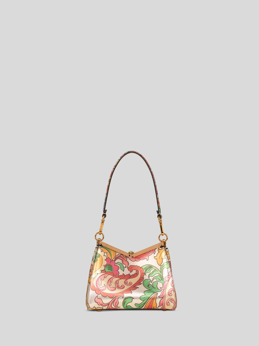 SMALL LAMINATED VELA BAG WITH FLOWERS - 3