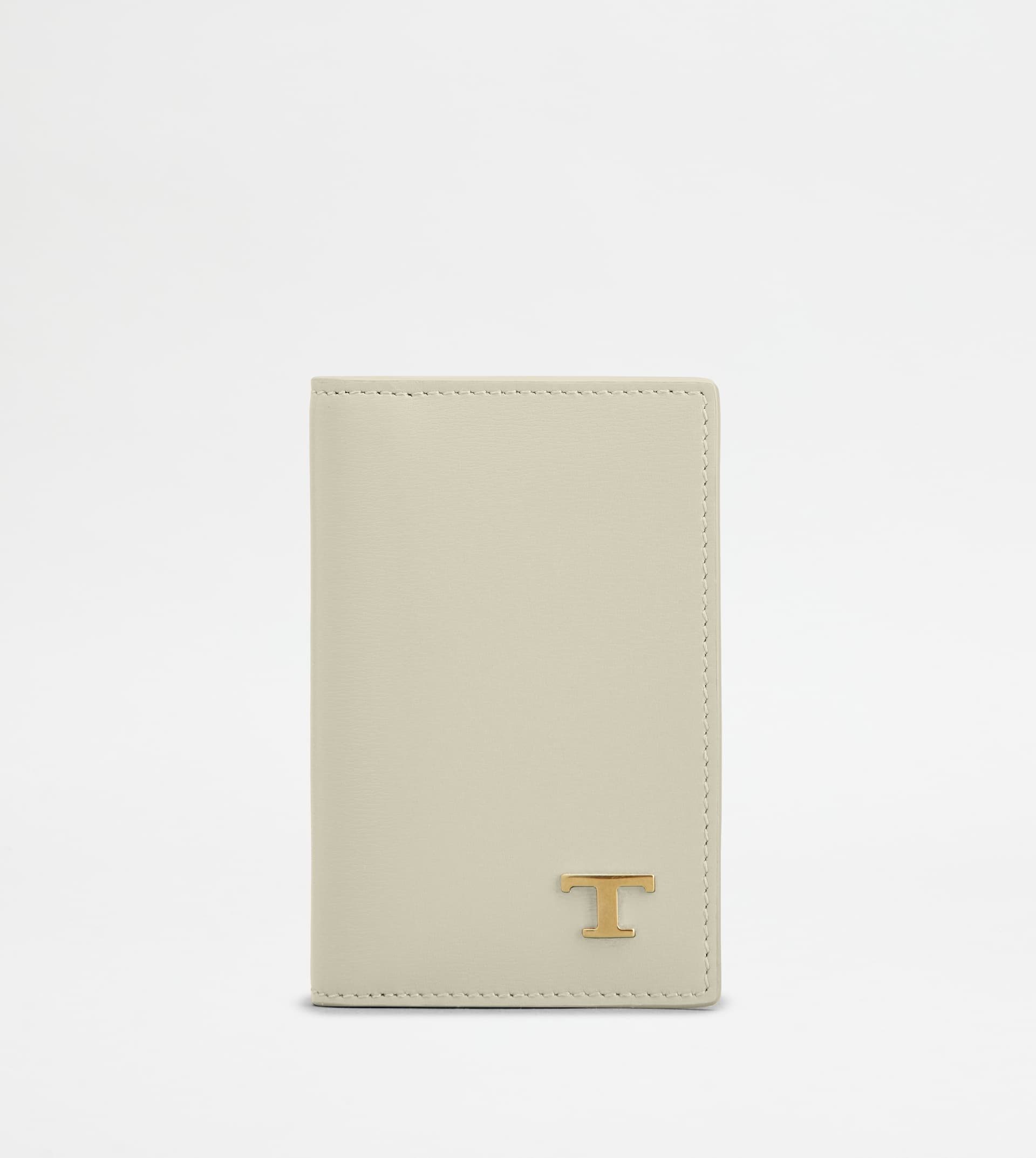 TOD'S CARD HOLDER IN LEATHER - WHITE - 1