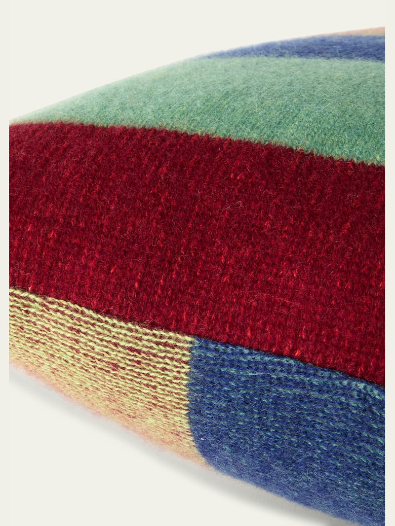 The Elder Statesman Block Super Duper Cashmere Decorative Pillow, 20" Square outlook