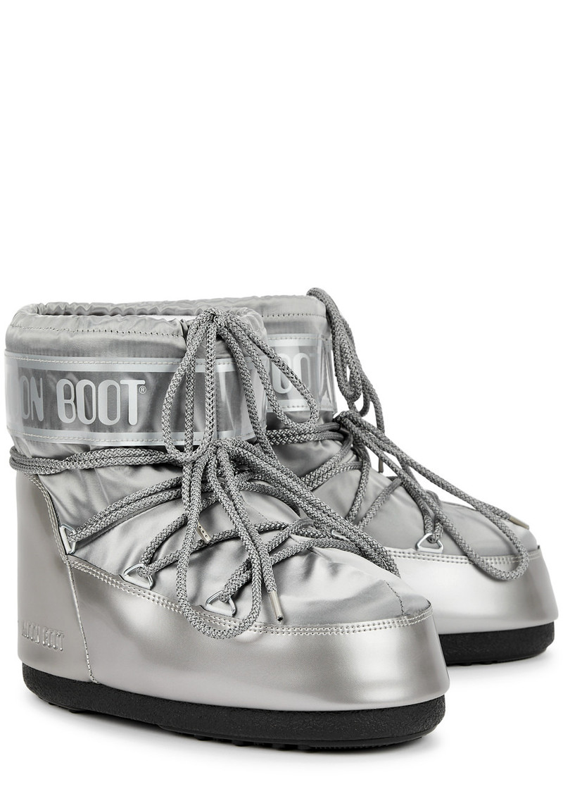 MOON BOOT Icon padded metallic satin snow boots outlook