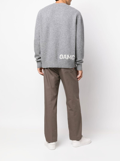 OAMC intarsia-knit logo wool=blend jumper outlook