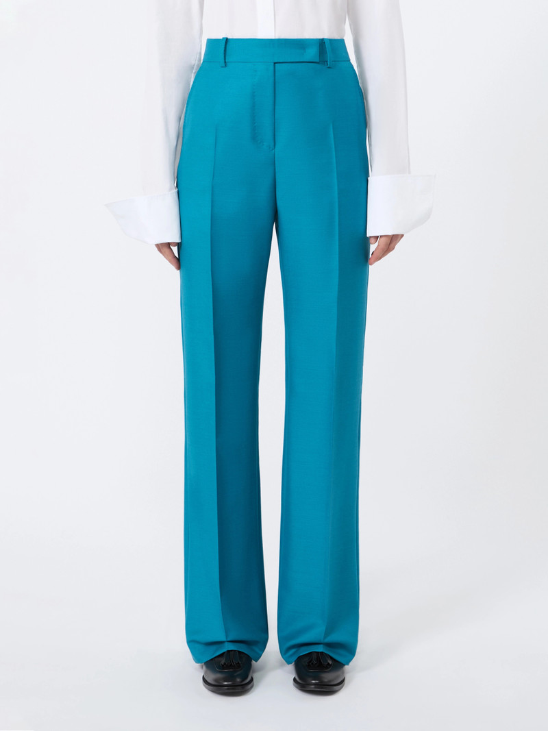 TALCO Wool, silk and mohair trousers - TURQUOISE 3