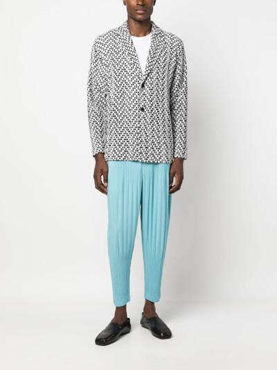 ISSEY MIYAKE cropped tapered-leg trousers outlook