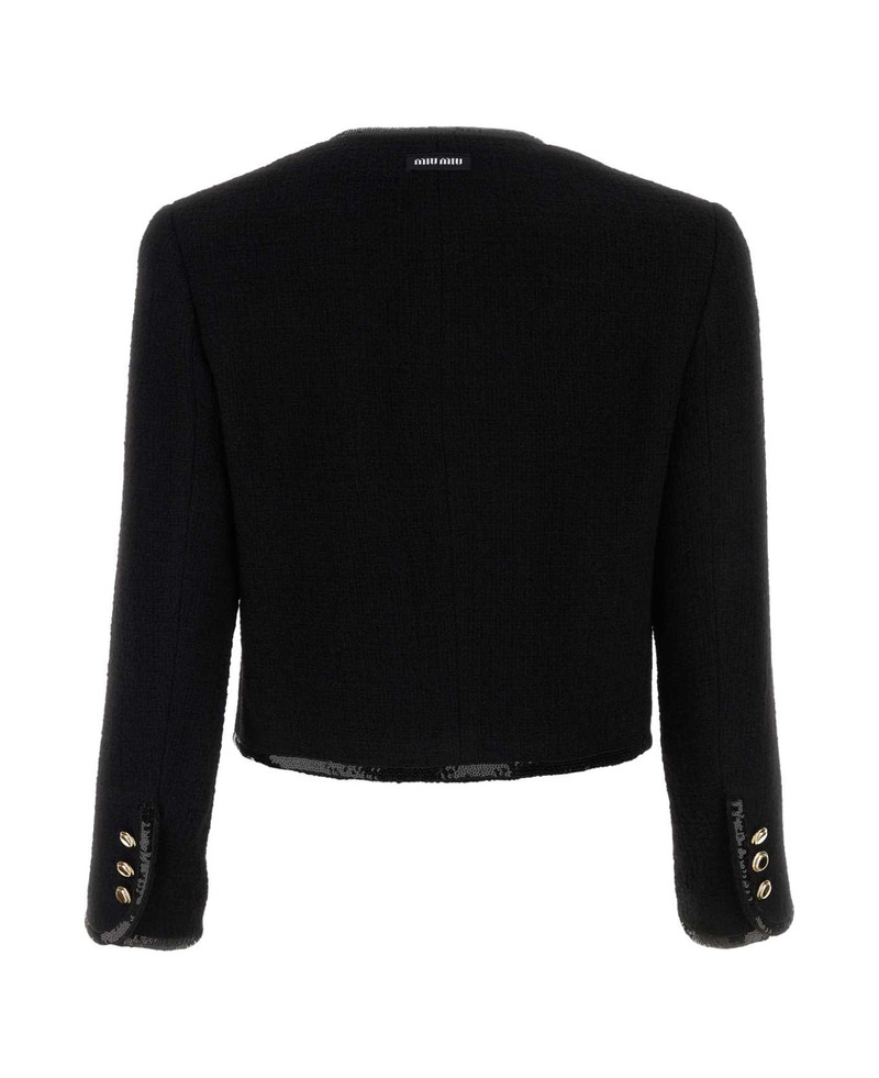 Miu Miu Black Tweed Blazer outlook