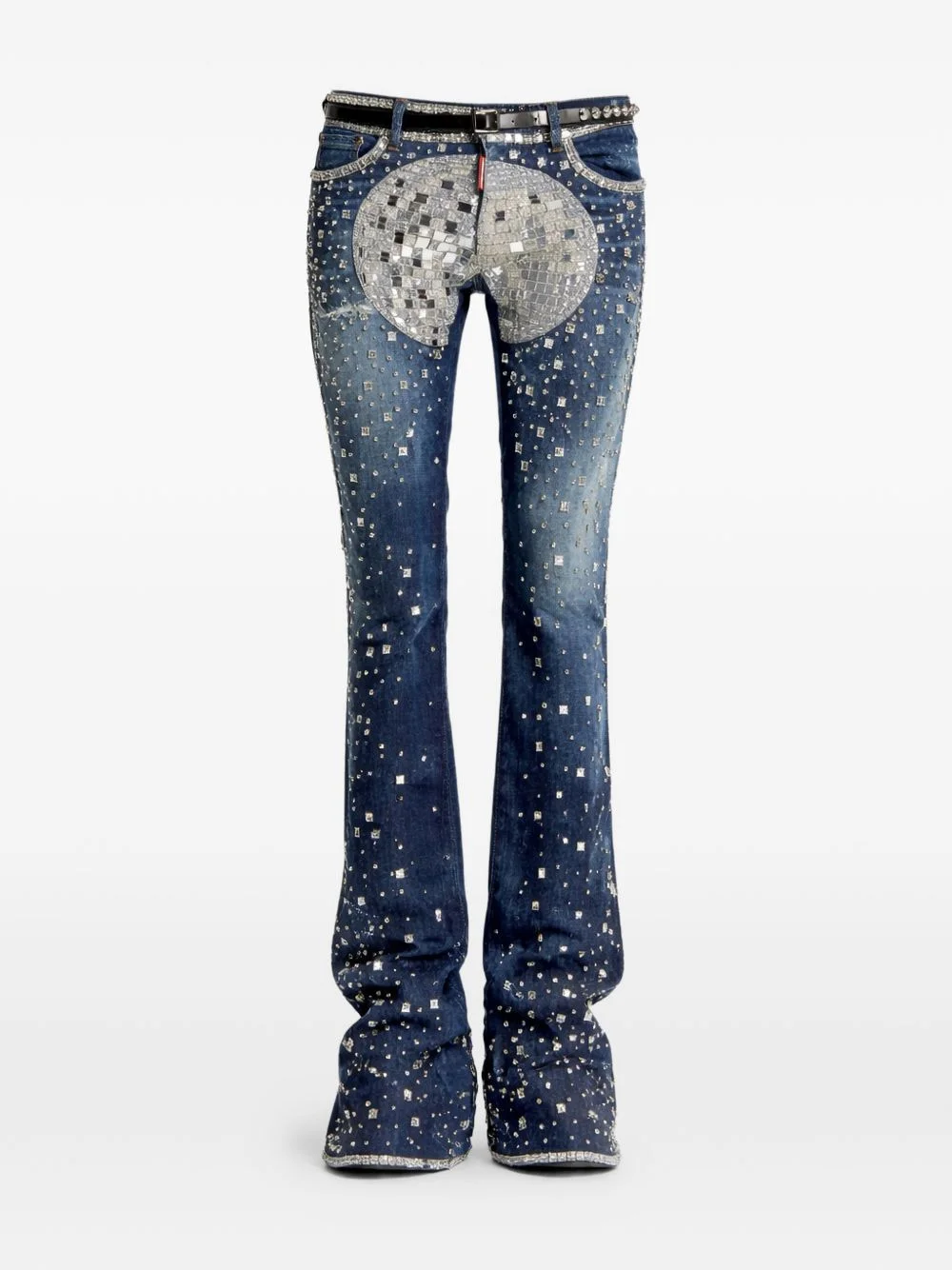 discoball-design bootcut jeans - 1