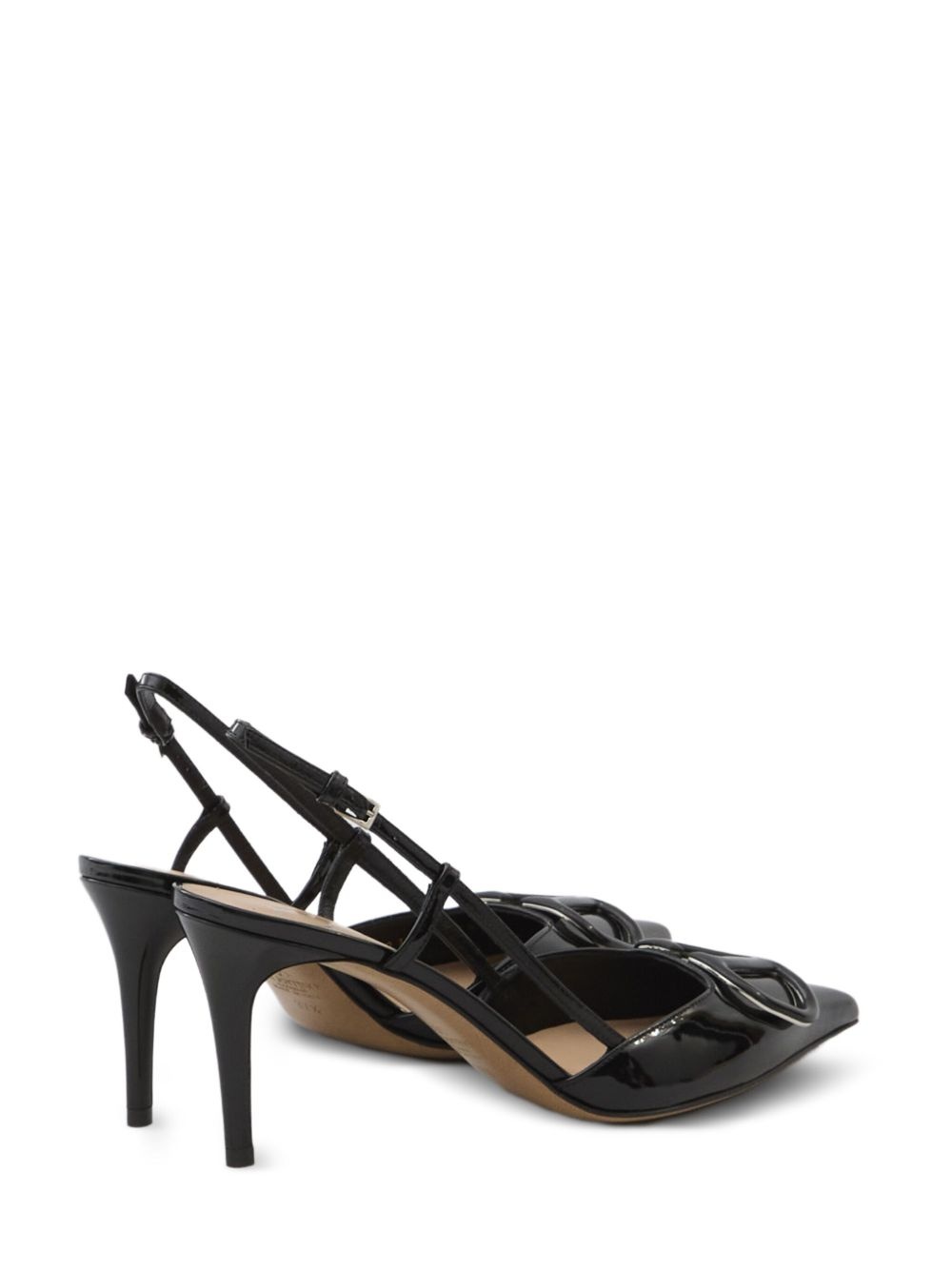 80mm VLogo Signature slingback pumps - 3