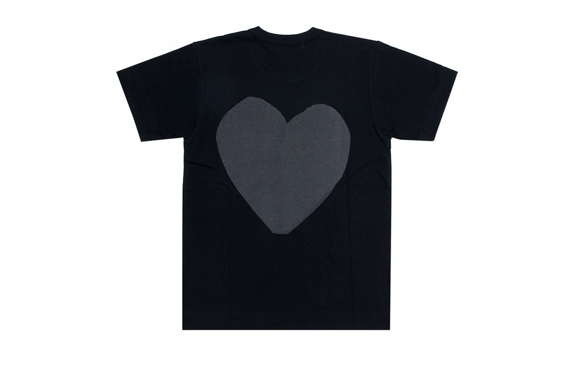 COMME des GARCONS PLAY Heart Shape Printing Short Sleeve Tee 'Black Black' AZ-T190-051-1 - 2