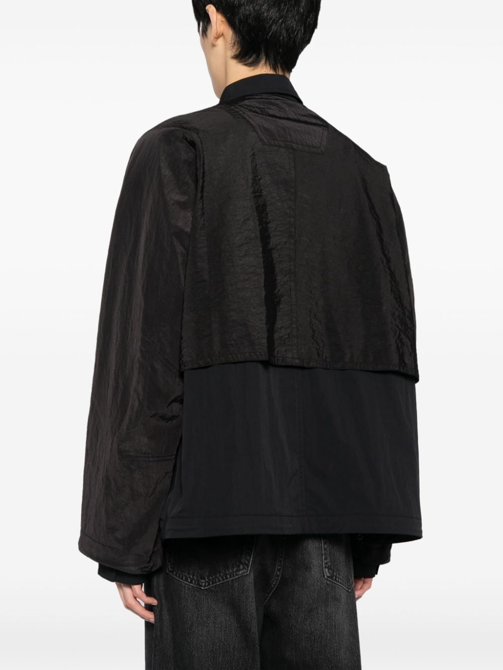 panelled lightweight shirt jacket - 4