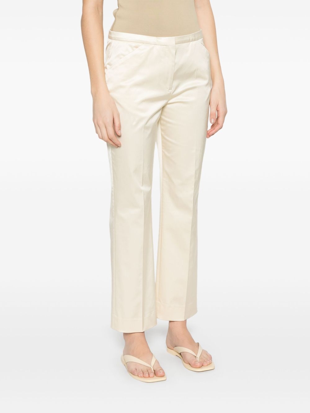straight-leg cropped trousers - 3