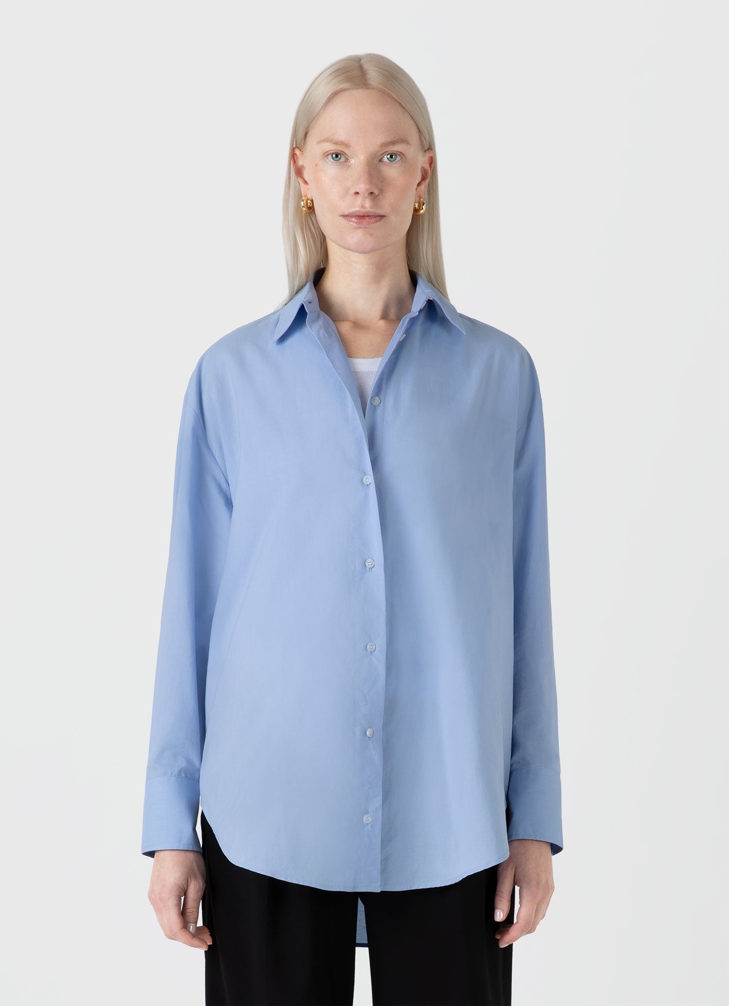Oversized Cotton Poplin Shirt - 1