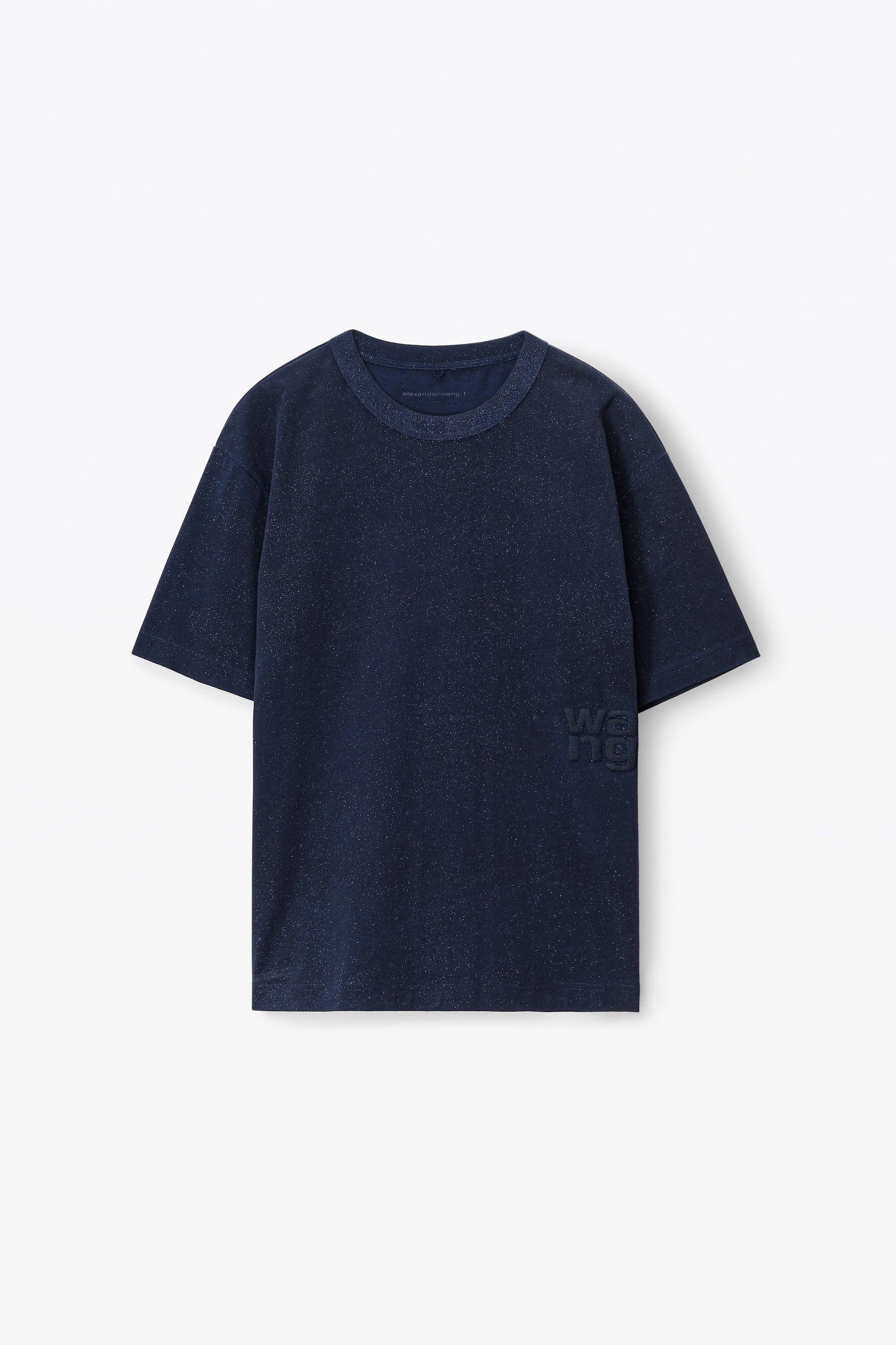 puff logo tee in glitter jersey - 1