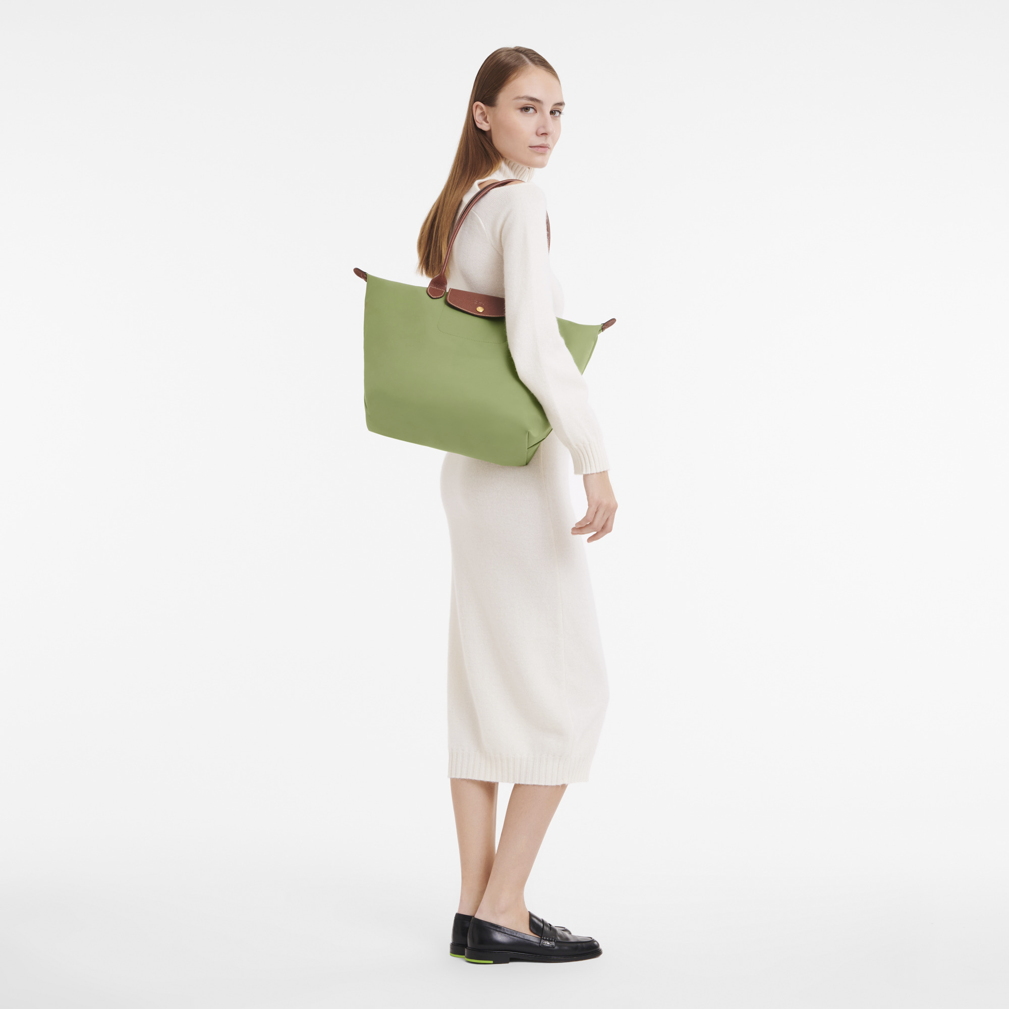 Women's Le Pliage Neo Flat Crossbody Bag Khaki OS 