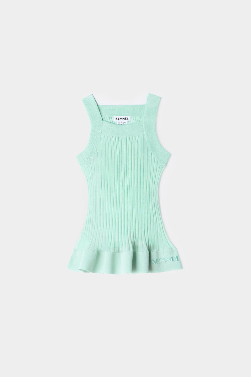 SUNNEI KNIT TANK TOP / light mint outlook