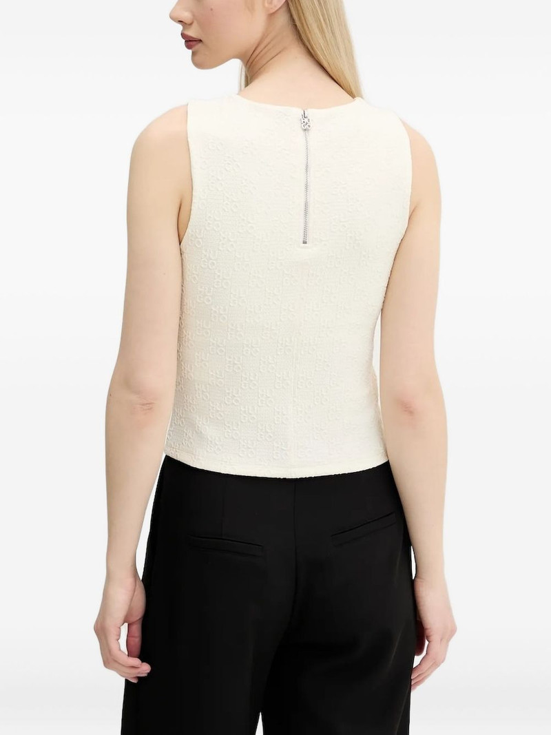 HUGO textured sleeveless tank top outlook