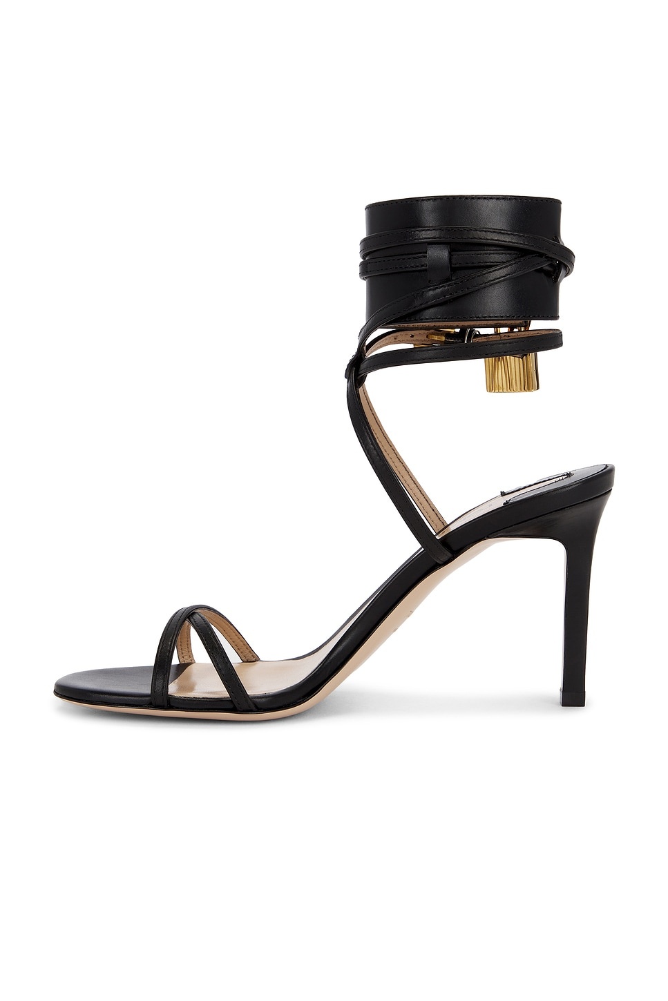 Soft Calf Ankle Wrap Sandal - 5