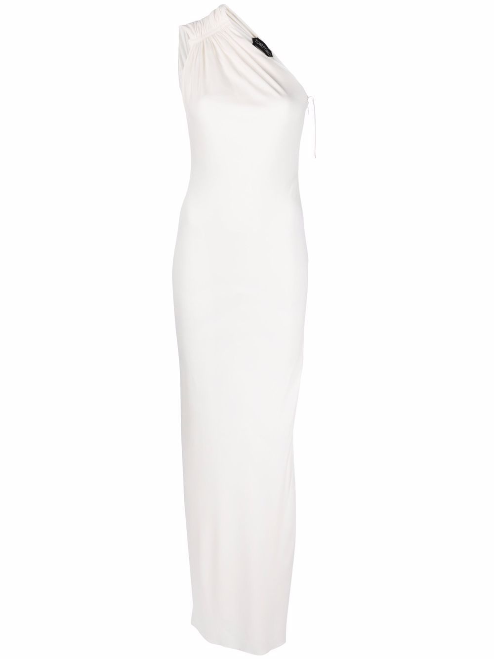 one-shoulder floor-length gown - 1