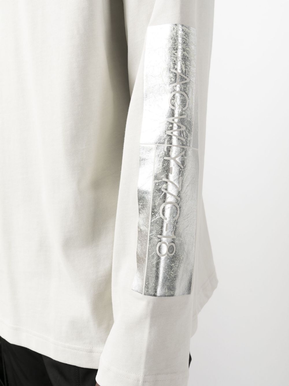 Foil Grid long-sleeve cotton T-shirt - 5