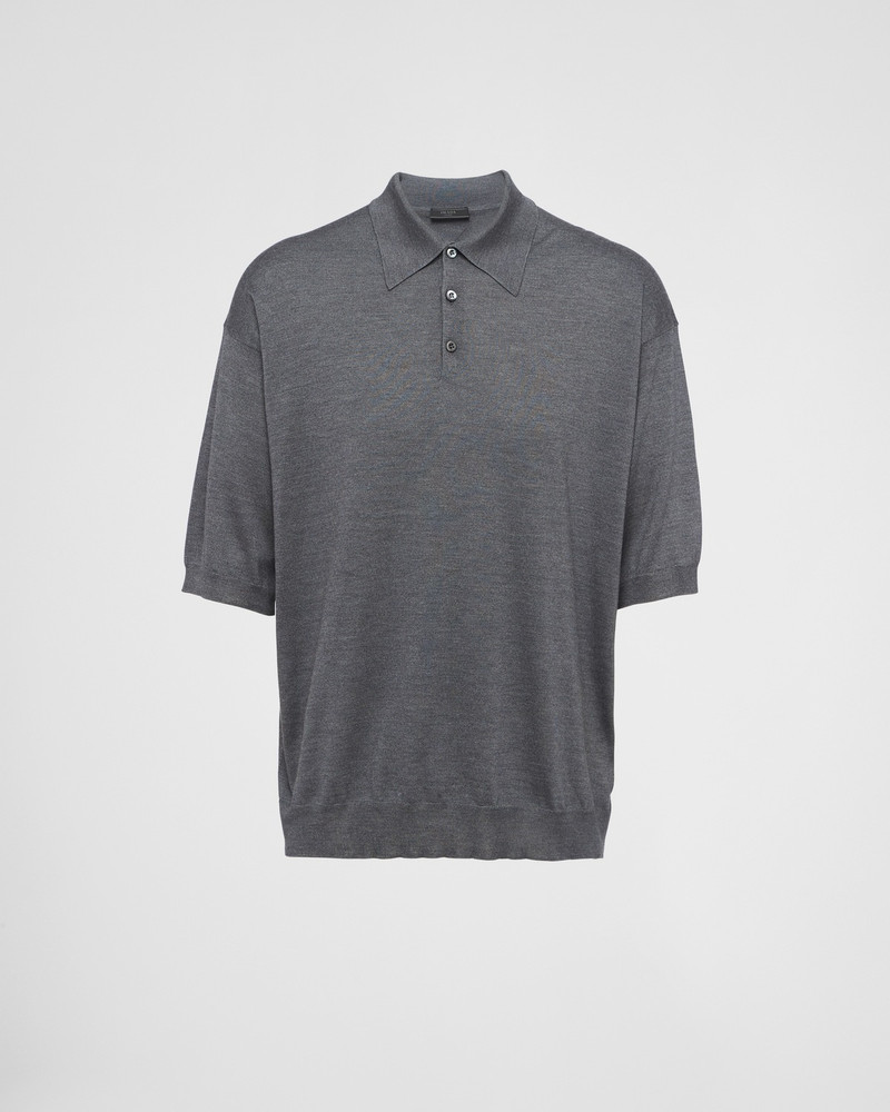 Silk polo shirt 1