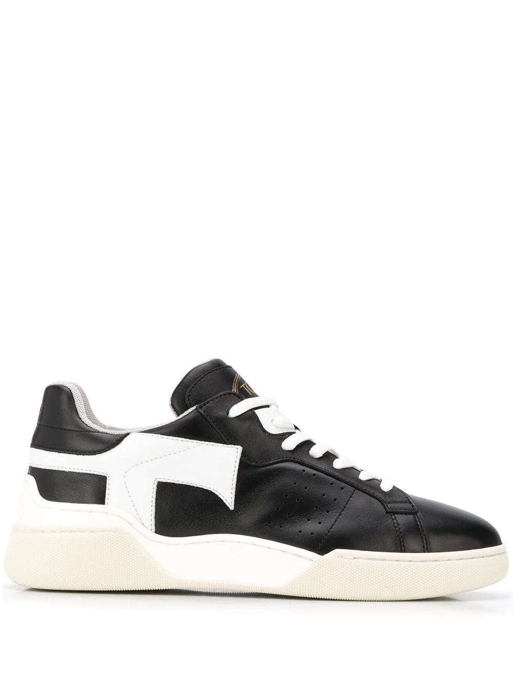 low-top leather sneakers  - 1