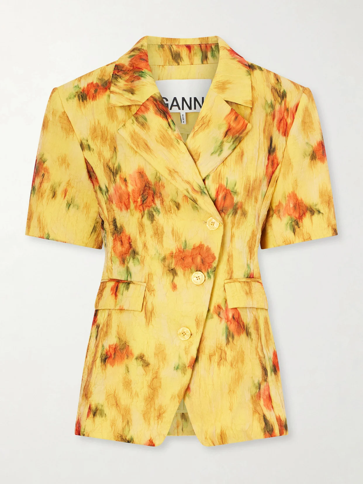 Shibori Organza Floral Blazer - 1